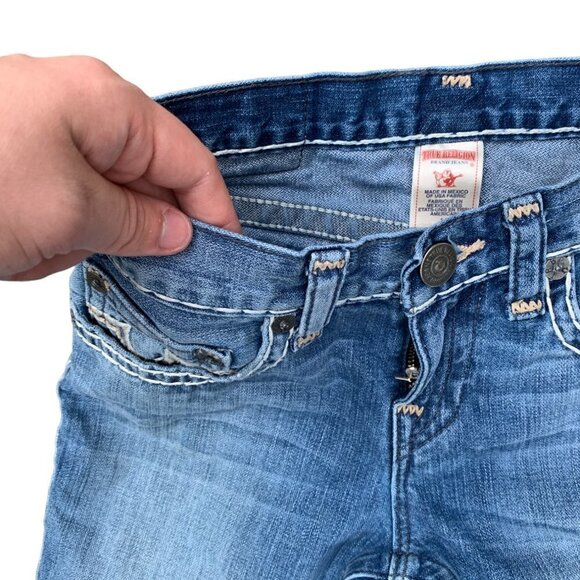 VINTAGE True Religion Jeans Size 28 GENO Boys Blue - Picture 3 of 7